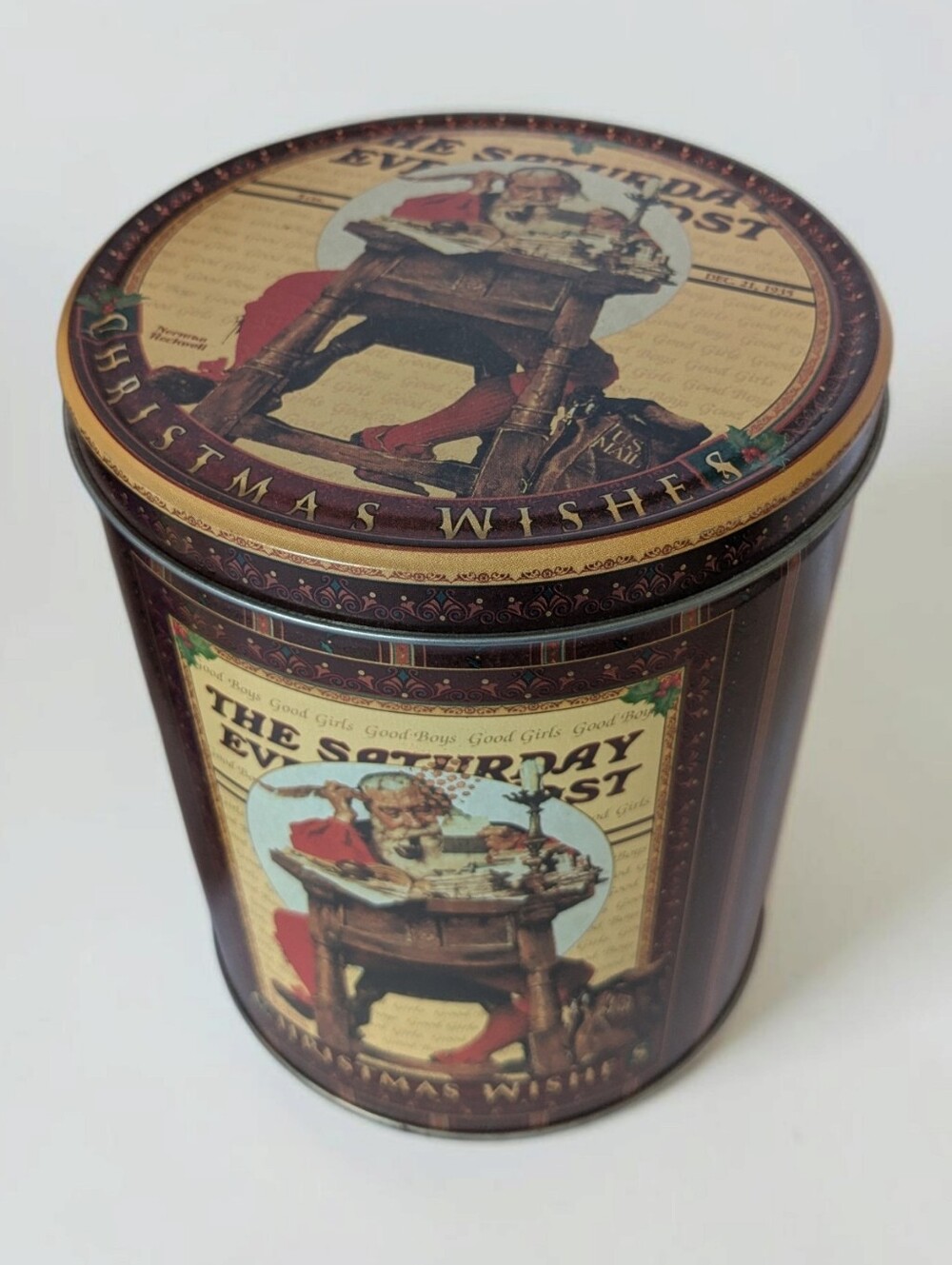 Norman Rockwell Snickers Saturday Evening Post Holiday Tin Set Vintage - Picture 5 of 6